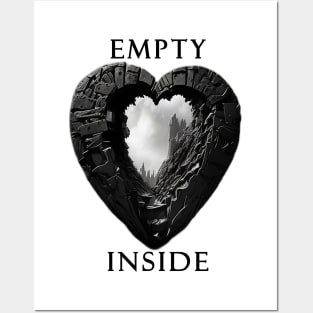 Empty Inside - Hollow Heart Steampunk Style Posters and Art